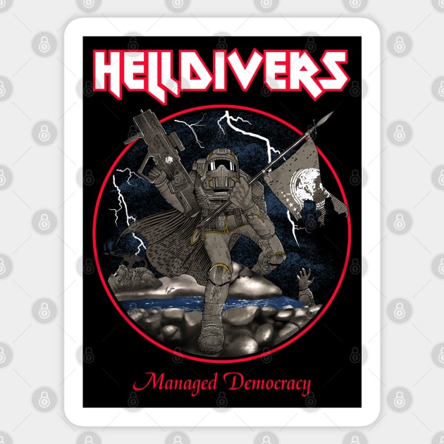 Heavy Metal Helldivers 2 Sticker by technofaze